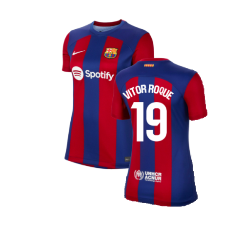 2023-2024 Barcelona Home Shirt (Ladies) (Vitor Roque 19)