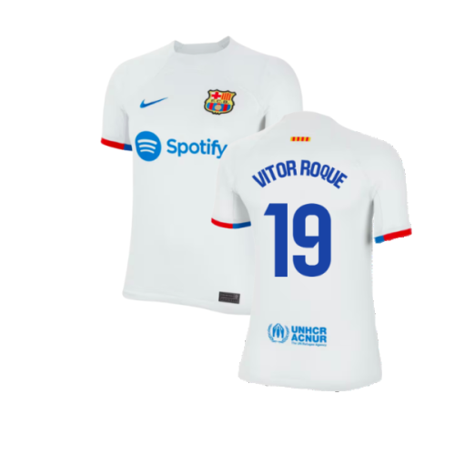 2023-2024 Barcelona Away Shirt (Ladies) (Vitor Roque 19)