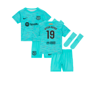 2023-2024 Barcelona Infants Baby Third Kit (Vitor Roque 19)