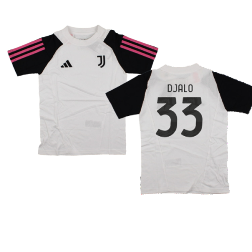 2023-2024 Juventus Cotton Tee (White) - Kids (Djalo 33)