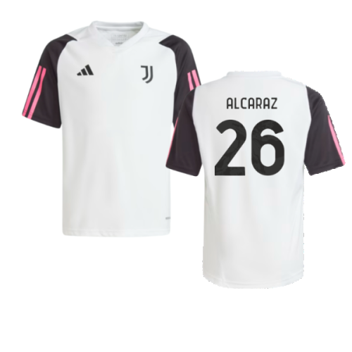 2023-2024 Juventus Training Shirt (White) - Kids (Alcaraz 26)