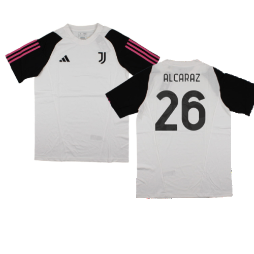 2023-2024 Juventus Cotton Tee (White) (Alcaraz 26)