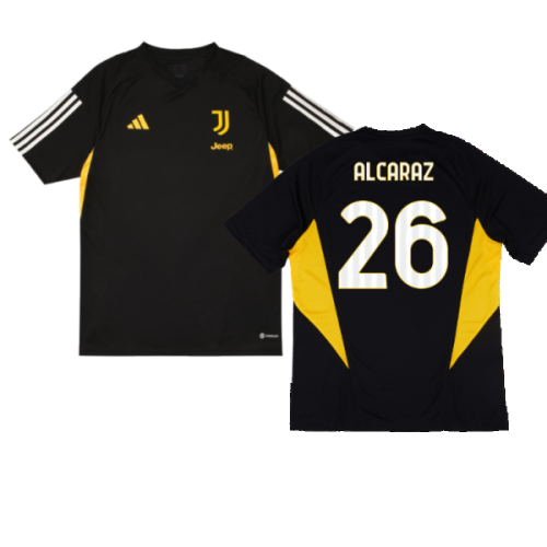 2023-2024 Juventus Training Shirt (Black) (Alcaraz 26)