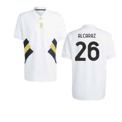 2023-2024 Juventus Icon Jersey (White) (Alcaraz 26)