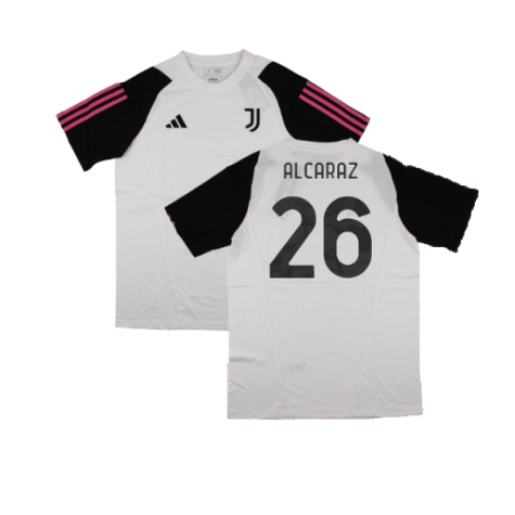 2023-2024 Juventus Cotton Tee (White) (Alcaraz 26)