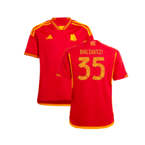 2023-2024 Roma Home Shirt (Kids) (Baldanzi 35)