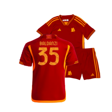 2023-2024 AS Roma Home Mini Kit (Baldanzi 35)