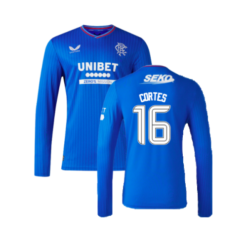 2023-2024 Rangers Long Sleeve Home Shirt (Cortes 16)