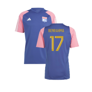 2023-2024 Olympique Lyon Training Jersey (Navy) (Benrahma 17)