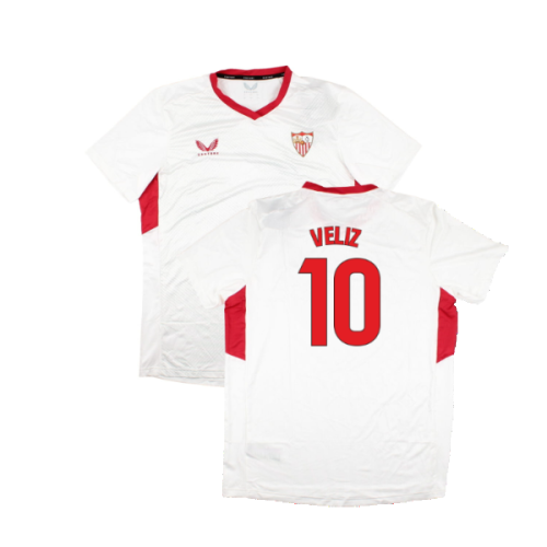 2023-2024 Sevilla Home Matchday Tee (White) (Veliz 10)