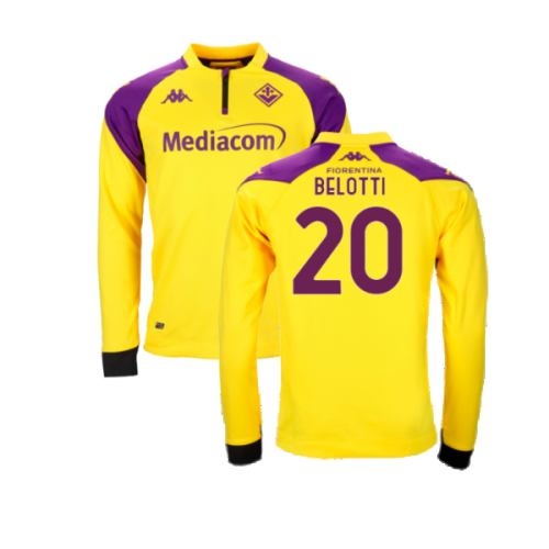 2023-2024 Fiorentina Half Zip Training Top (Yellow) (Belotti 20)