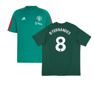 2023-2024 Man Utd Training Tee (Green) (B Fernandes 8)