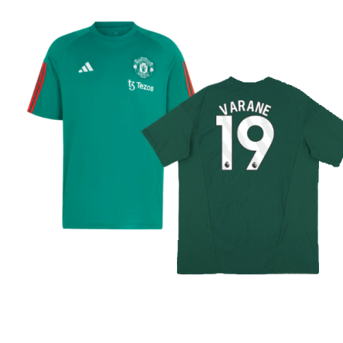 2023-2024 Man Utd Training Tee (Green) (Varane 19)
