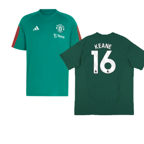 2023-2024 Man Utd Training Tee (Green) (Keane 16)