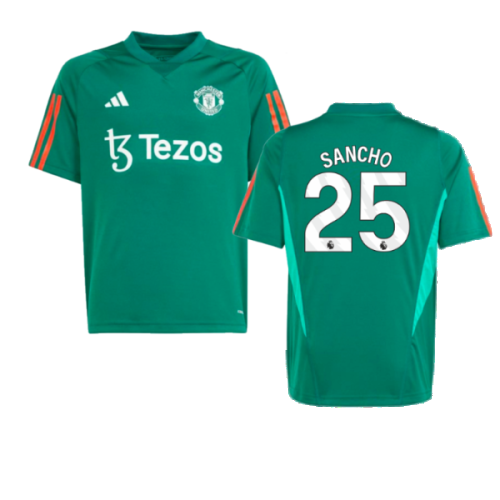 2023-2024 Man Utd Training Shirt (Green) - Kids (Sancho 25)