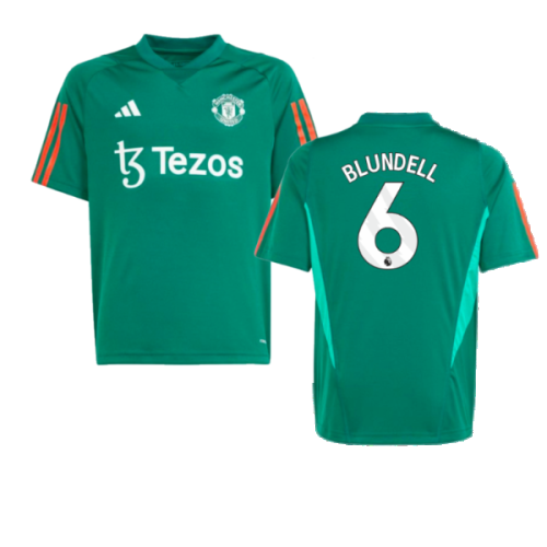 2023-2024 Man Utd Training Shirt (Green) - Kids (Blundell 6)