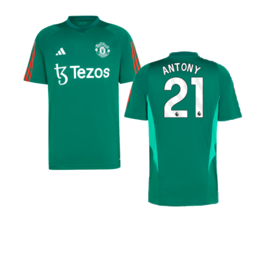 2023-2024 Man Utd Training Shirt (Green) (Antony 21)