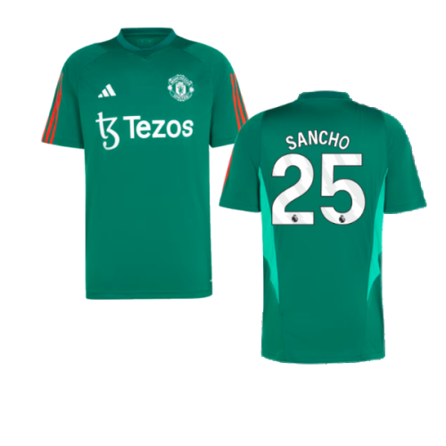 2023-2024 Man Utd Training Shirt (Green) (Sancho 25)