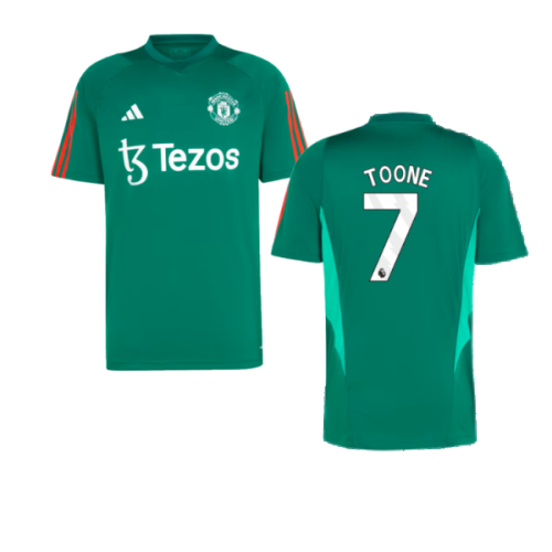 2023-2024 Man Utd Training Shirt (Green) (Toone 7)