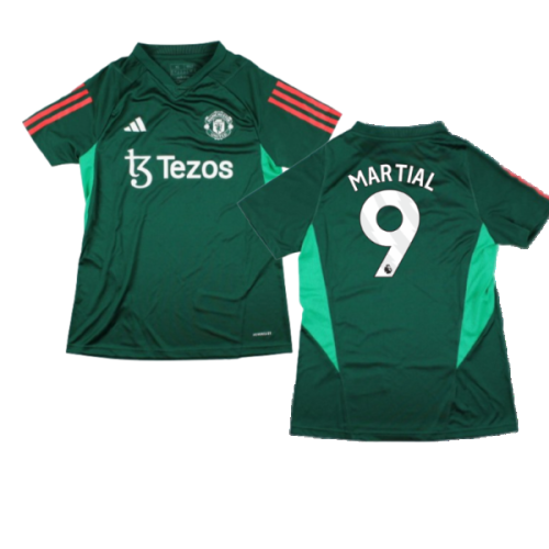 2023-2024 Man Utd Training Shirt (Green) - Ladies (Martial 9)