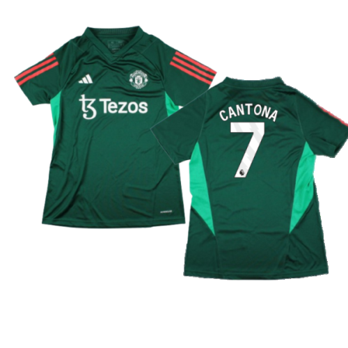 2023-2024 Man Utd Training Shirt (Green) - Ladies (Cantona 7)