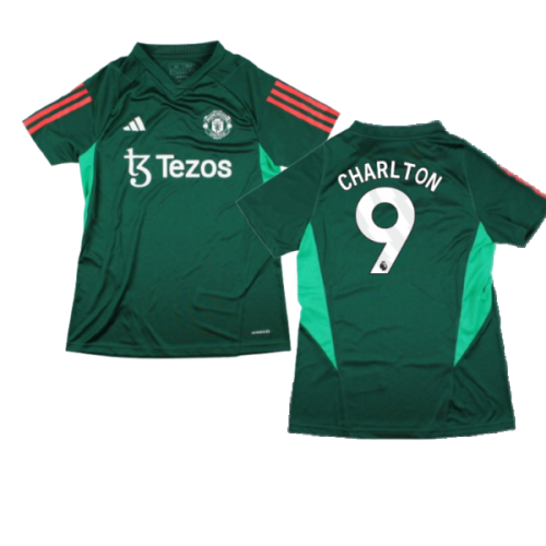 2023-2024 Man Utd Training Shirt (Green) - Ladies (Charlton 9)