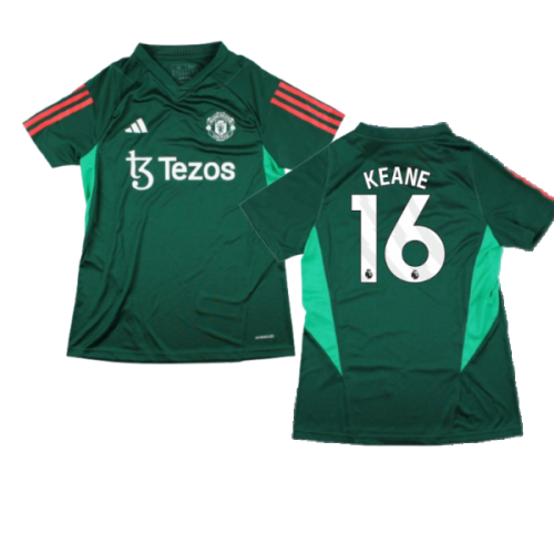 2023-2024 Man Utd Training Shirt (Green) - Ladies (Keane 16)