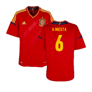 2012-2013 Spain Home Shirt (A Iniesta 6)