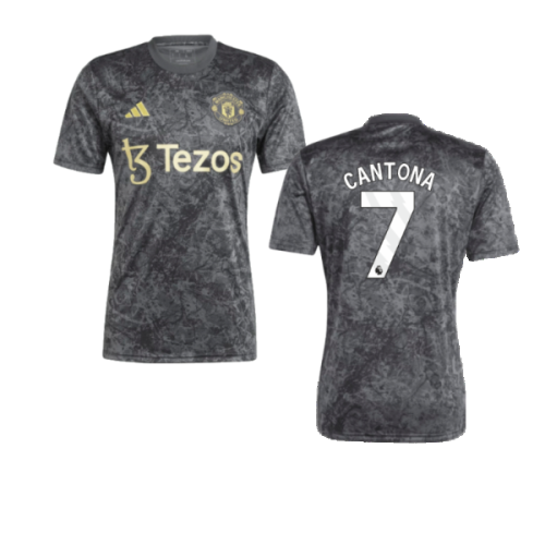 2023-2024 Man Utd Pre-Match Shirt (Black) (Cantona 7)