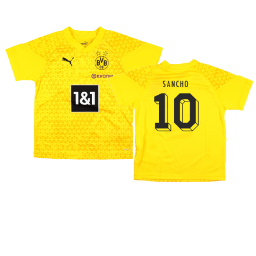 2023-2024 Borussia Dortmund Training Jersey (Yellow) - Kids (Sancho 10)