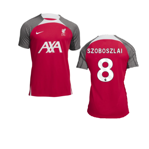 2023-2024 Liverpool Dri-Fit Strike Training Shirt (Red) (Szoboszlai 8)