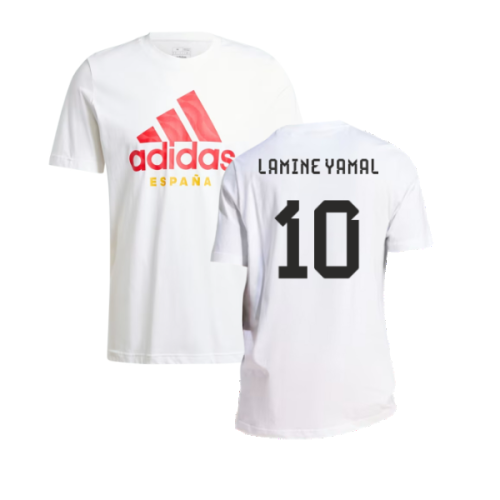 2024-2025 Spain DNA Graphic Tee (White) (Lamine Yamal 10)