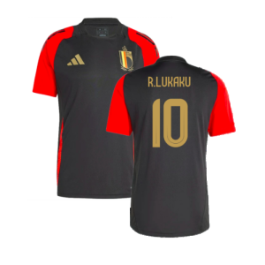 2024-2025 Belgium Training Jersey (Black) (R.Lukaku 10)