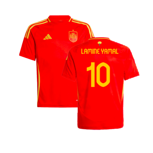 2024-2025 Spain Home Shirt (Kids) (Lamine Yamal 10)