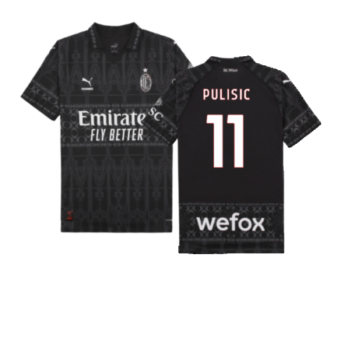 2023-2024 AC Milan x PLEASURES Authentic Jersey (Pulisic 11)