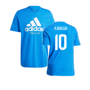 2024-2025 Italy DNA Graphic Tee (Blue) (R.BAGGIO 10)