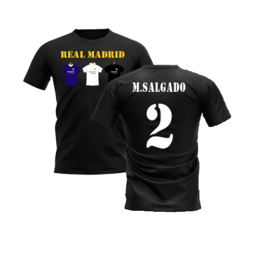 Real Madrid 2002-2003 Retro Shirt T-shirt Text (Black) (M.Salgado 2)