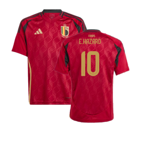 2024-2025 Belgium Home Shirt (Kids) (E.Hazard 10)