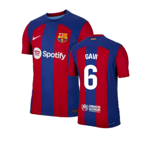 2023-2024 Barcelona Authentic Home Shirt (Gavi 6)