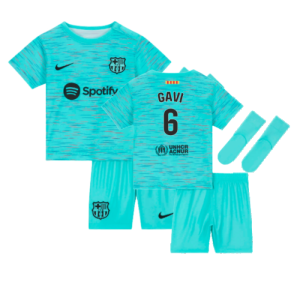 2023-2024 Barcelona Infants Baby Third Kit (Gavi 6)