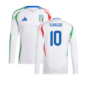 2024-2025 Italy Long Sleeve Away Shirt (R.BAGGIO 10)