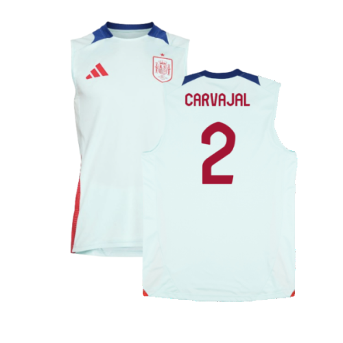 2024-2025 Spain Sleeveless Jersey (Mint) (Carvajal 2)