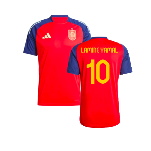 2024-2025 Spain Training Jersey (Red) (Lamine Yamal 10)