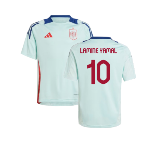 2024-2025 Spain Training Jersey (Turquoise) - Kids (Lamine Yamal 10)