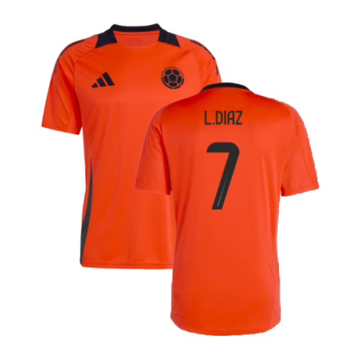 2024-2025 Colombia Training Jersey (Semi Solar Red) (L.DIAZ 7)