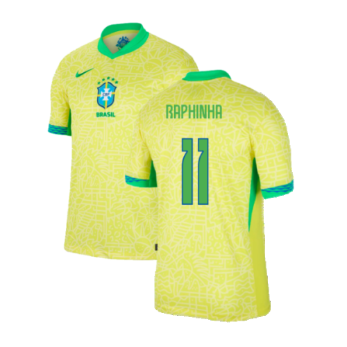 2024-2025 Brazil Home Dri-Fit ADV Match Shirt (Raphinha 11)