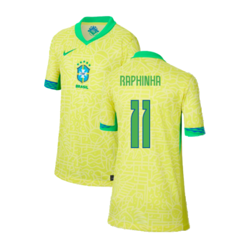 2024-2025 Brazil Home Shirt (Kids) (Raphinha 11)