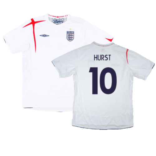 England 2005-07 Home Shirt (2XL) (Fair) (Hurst 10)