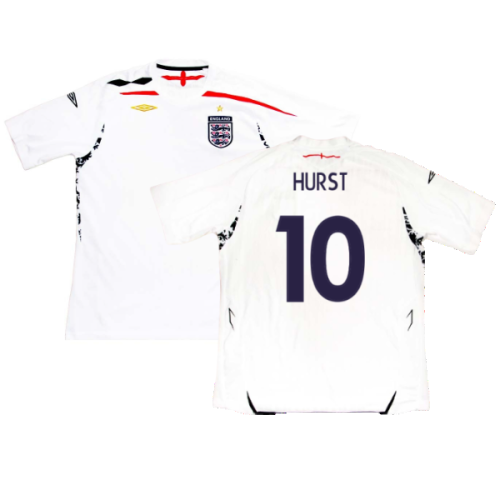 England 2007-09 Home Shirt (M) (Very Good) (Hurst 10)