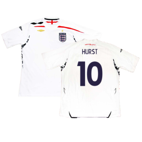 England 2007-09 Home Shirt (L) (Very Good) (Hurst 10)